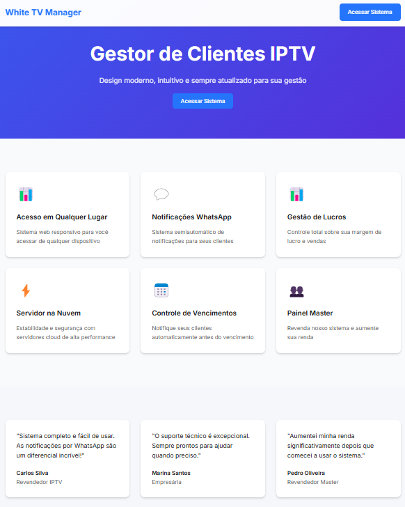 Sistema de Gestão White TV